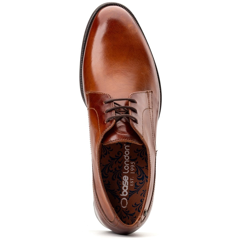 Edison Washed Derby Shoes Tan