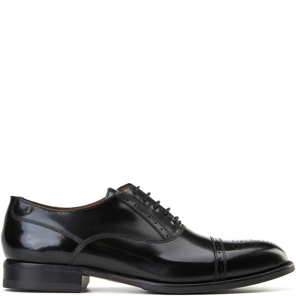 Franklin Hi Shine Brogue Shoes Black