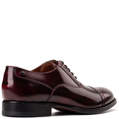 Franklin Hi Shine Brogue Shoes Bordo