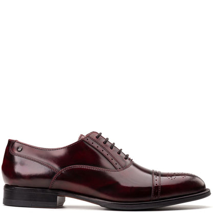Franklin Hi Shine Brogue Shoes Bordo