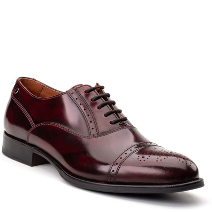 Franklin Hi Shine Brogue Shoes Bordo