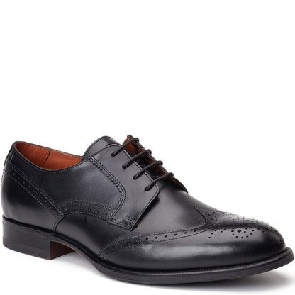 Bell Waxy Brogue Shoes Black