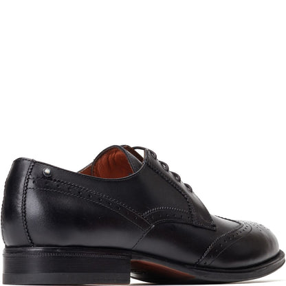 Bell Waxy Brogue Shoes Black