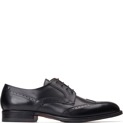 Bell Waxy Brogue Shoes Black