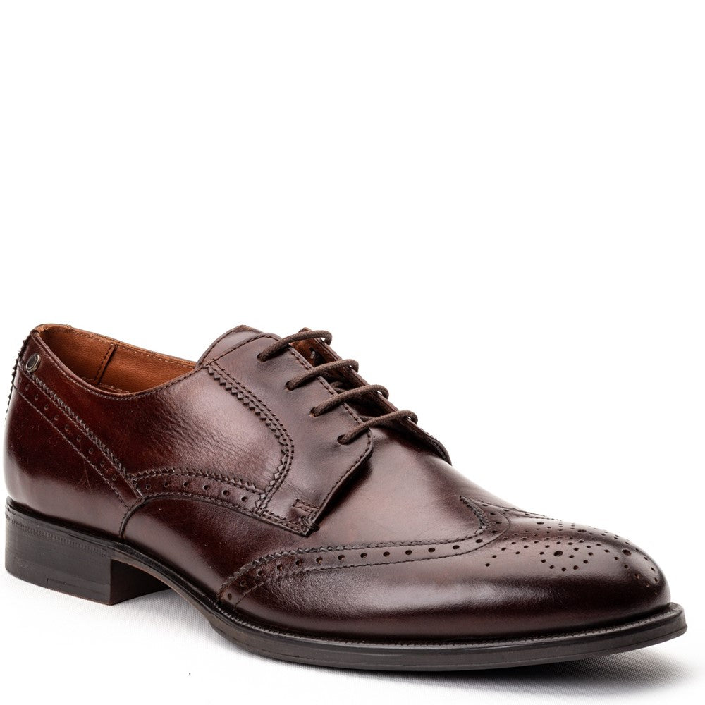 Bell Washed Brogue Shoes Brown