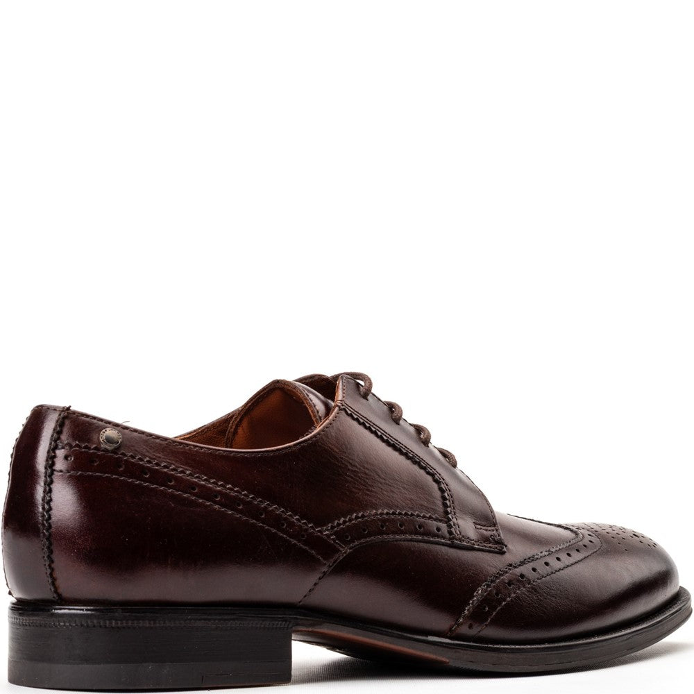 Bell Washed Brogue Shoes Brown