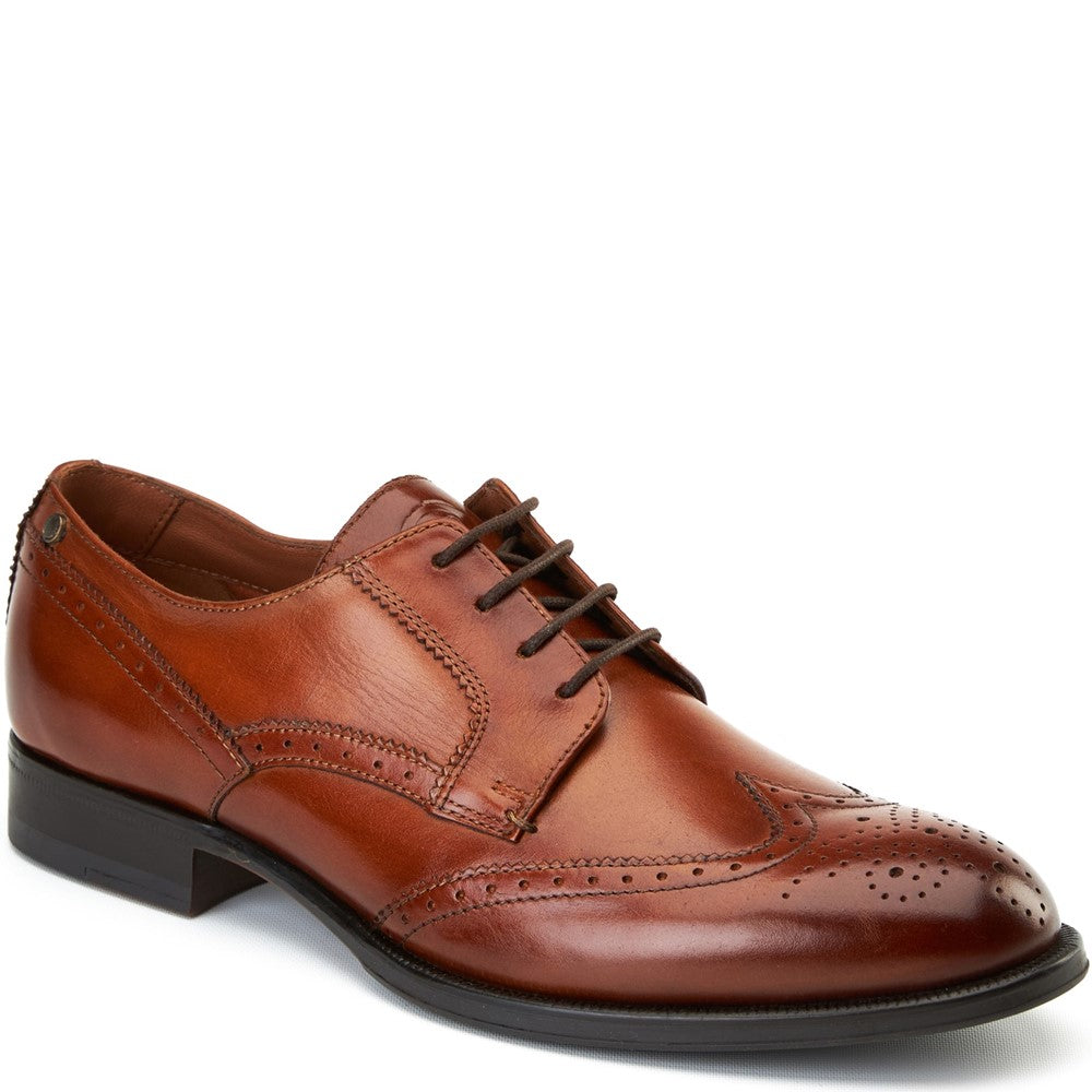 Bell Washed Brogue Shoes Tan
