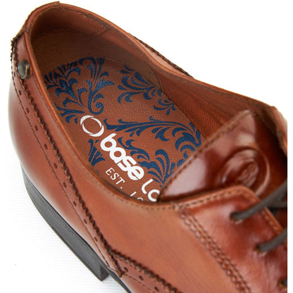Bell Washed Brogue Shoes Tan