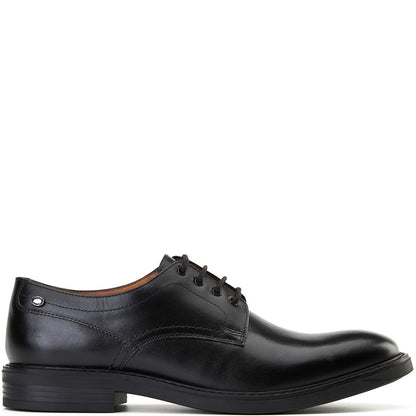 Durham Waxy Derby Shoes Black