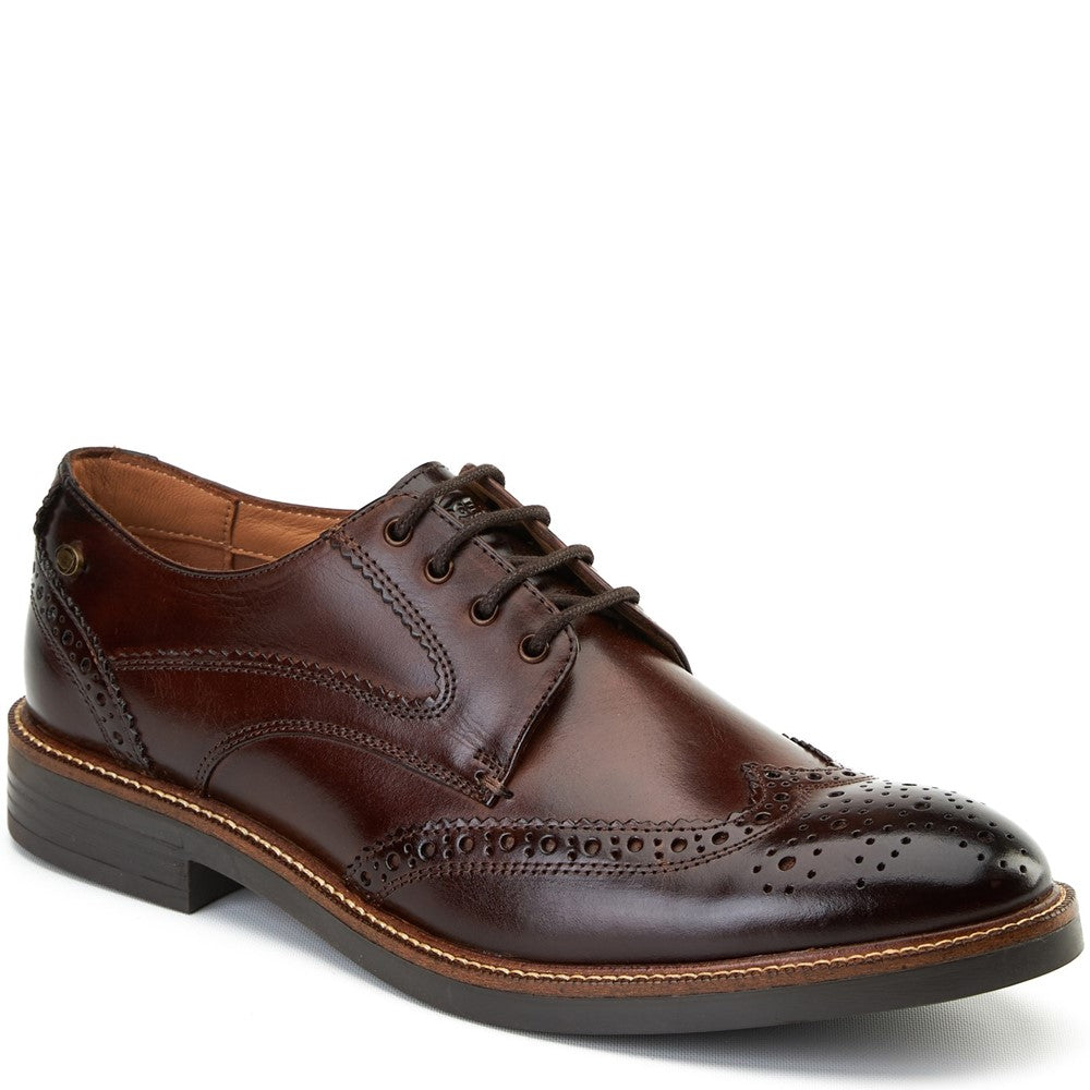 York Washed Brogue Shoes Brown