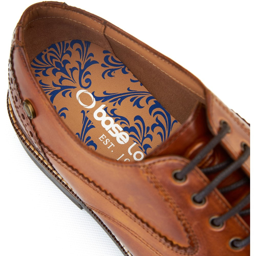 York Washed Brogue Shoes Tan