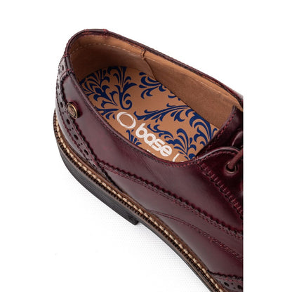York Washed Brogue Shoes Bordo