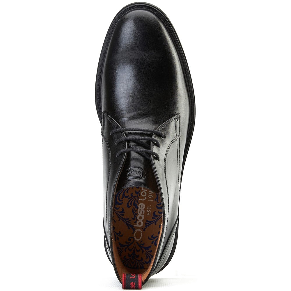 Men's Black Leather Lincoln Chukka Boots | Base London