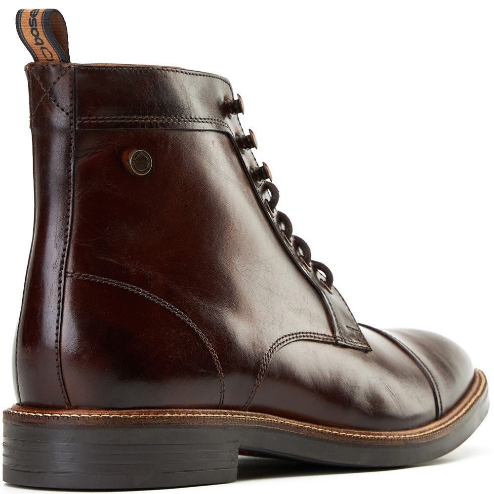 Plymouth Washed Toe Cap Boots Brown