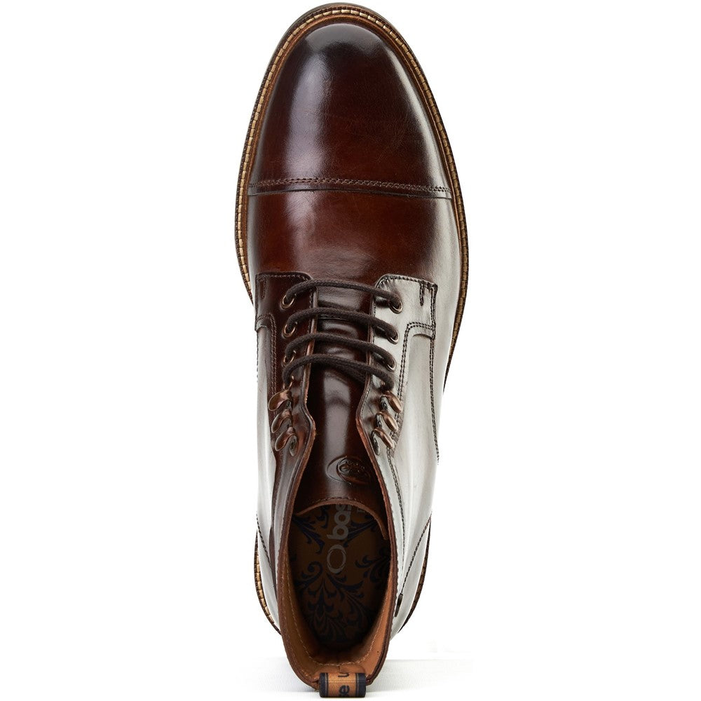 Plymouth Washed Toe Cap Boots Brown