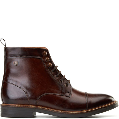 Plymouth Washed Toe Cap Boots Brown