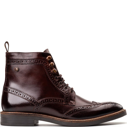 Bristol Washed Brogue Boots Brown