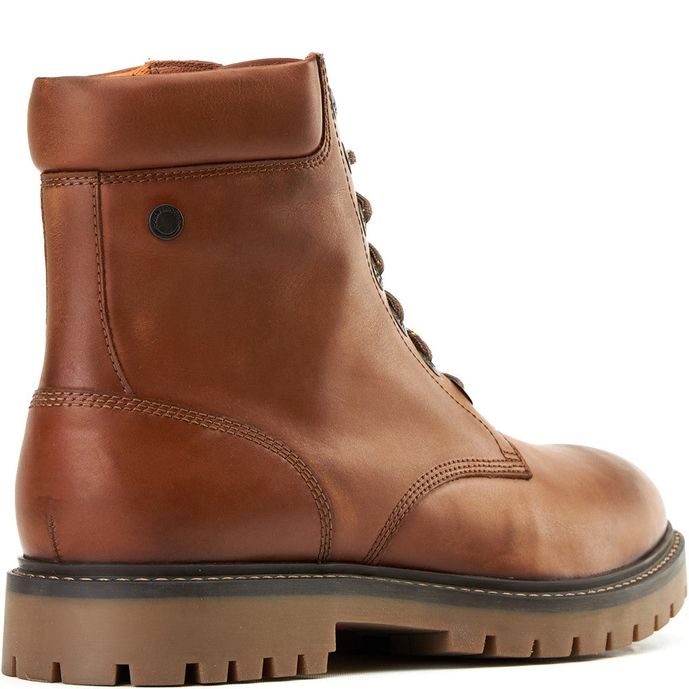 Nickel Pull Up Combat Boots Tan