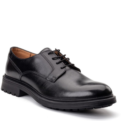 Locke Waxy Derby Shoes Black