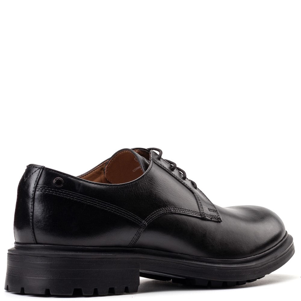 Locke Waxy Derby Shoes Black
