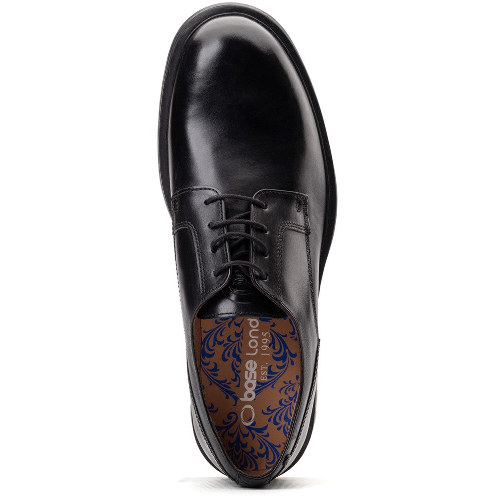 Locke Waxy Derby Shoes Black