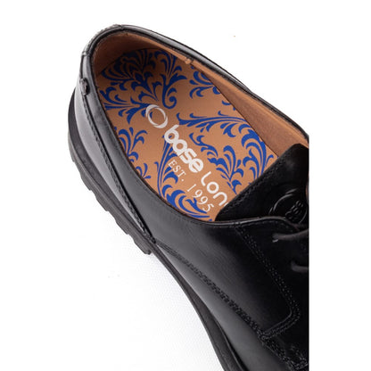 Locke Waxy Derby Shoes Black