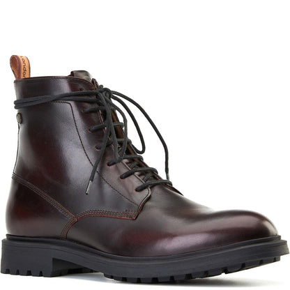 Brunel Lace-up Boots Bordo