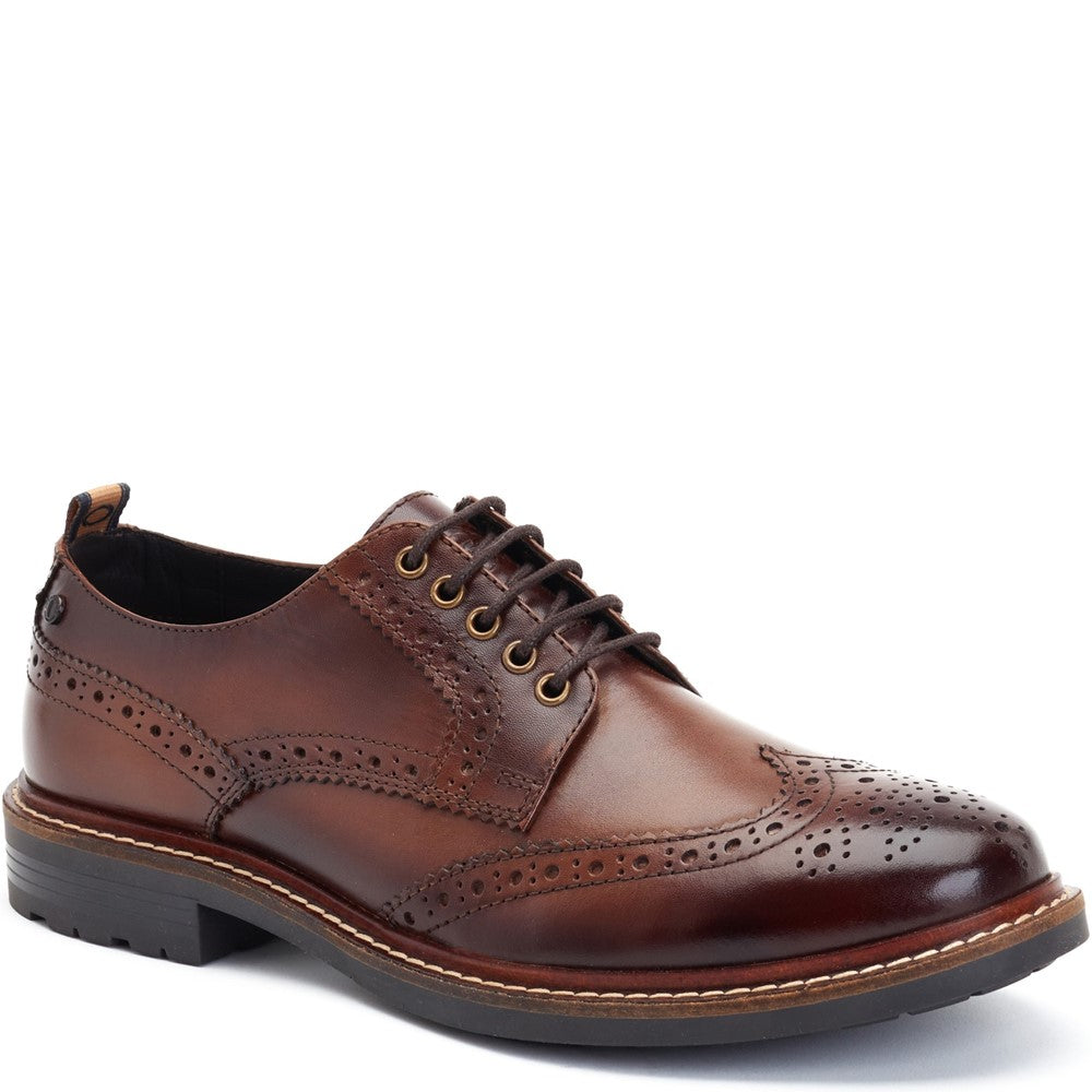 Jagger Burnished Brogue Shoes Brown