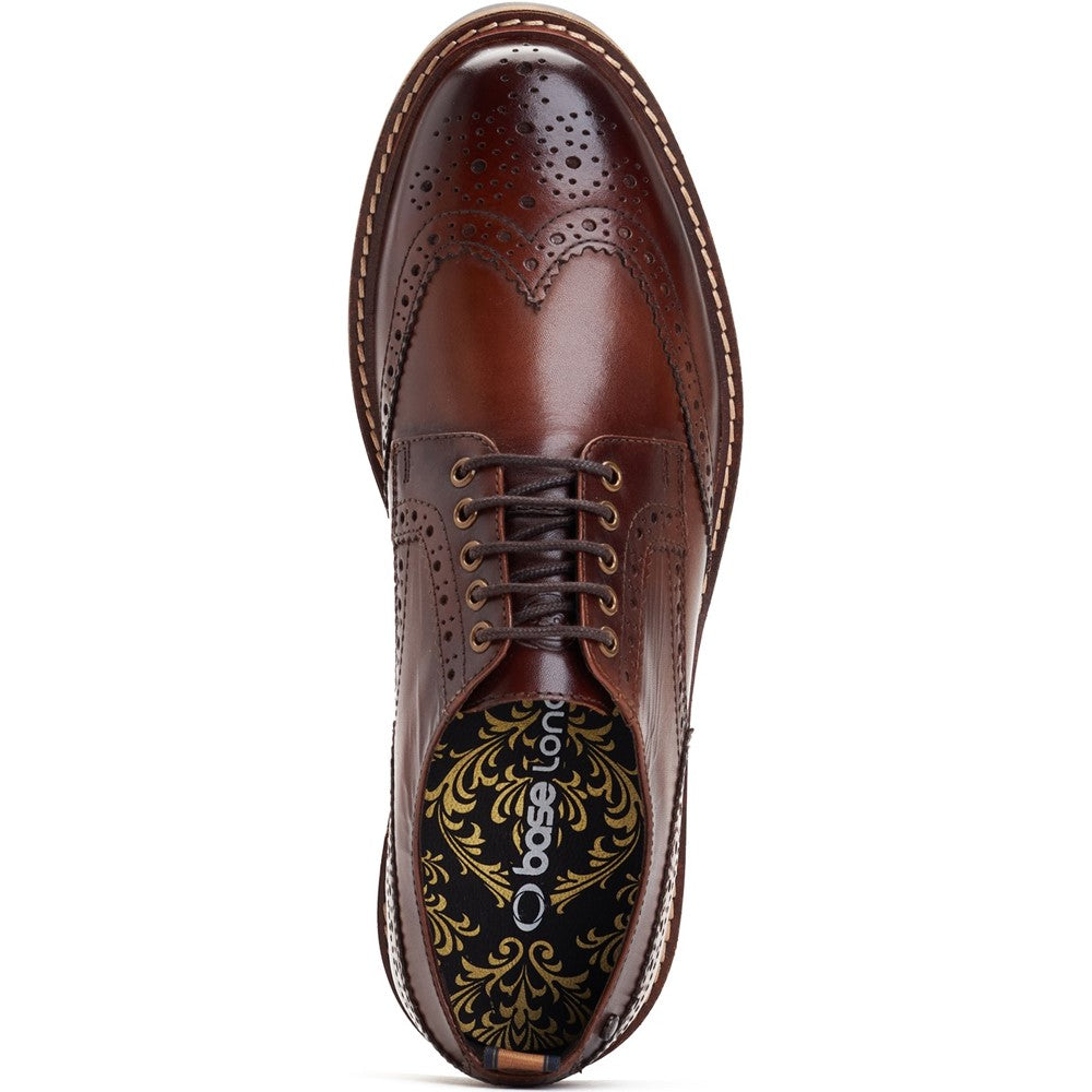 Jagger Burnished Brogue Shoes Brown