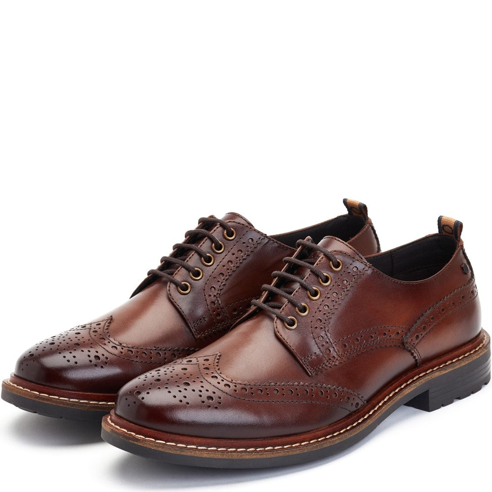 Jagger Burnished Brogue Shoes Brown