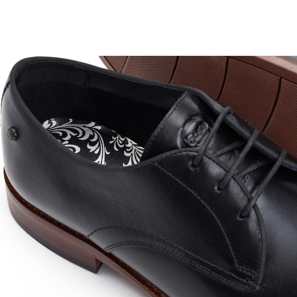Bronte Waxy Derby Shoes Black