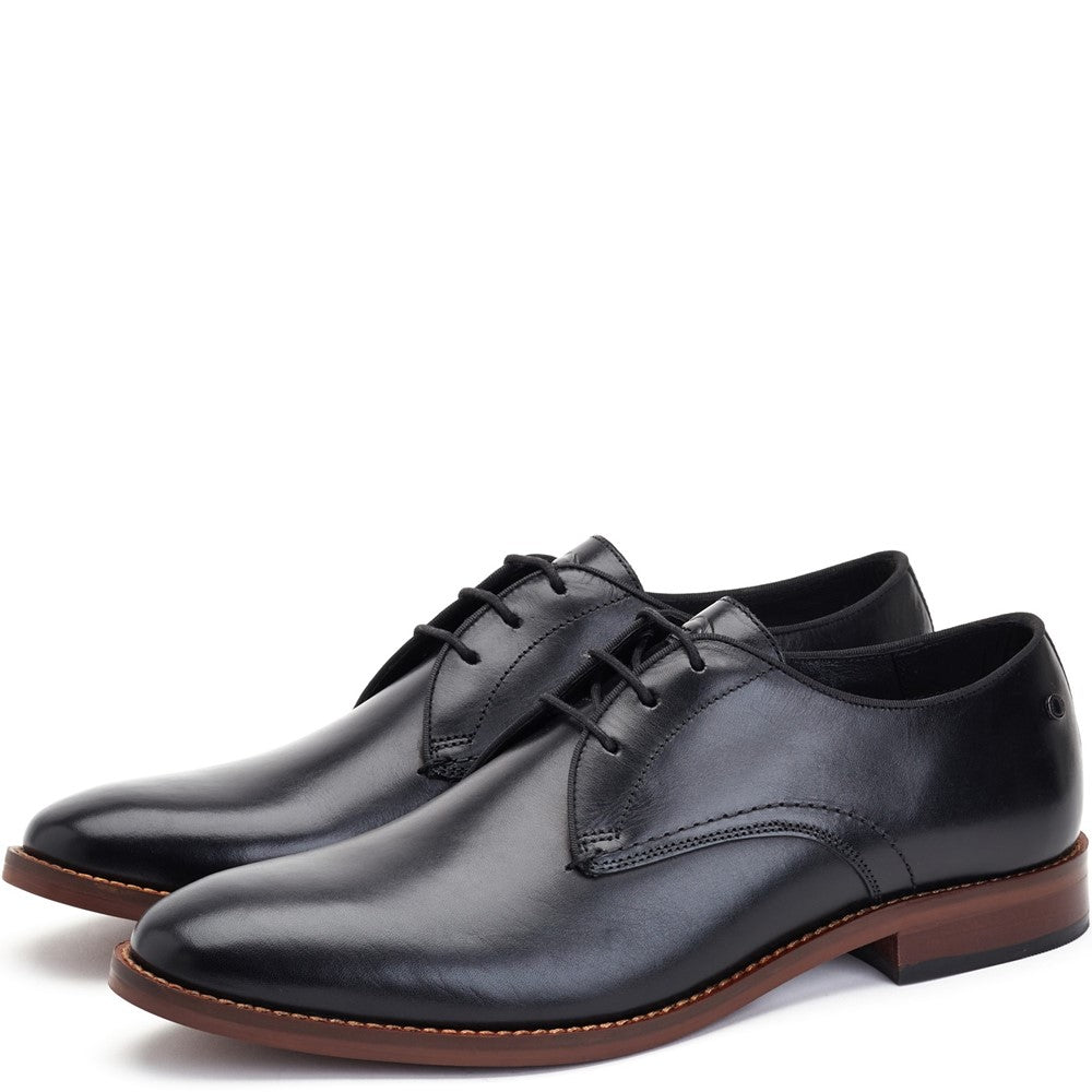 Bronte Waxy Derby Shoes Black