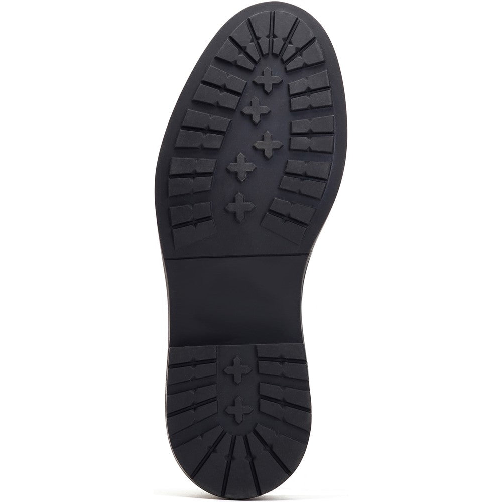 Jagger Waxy Brogue Shoes Black