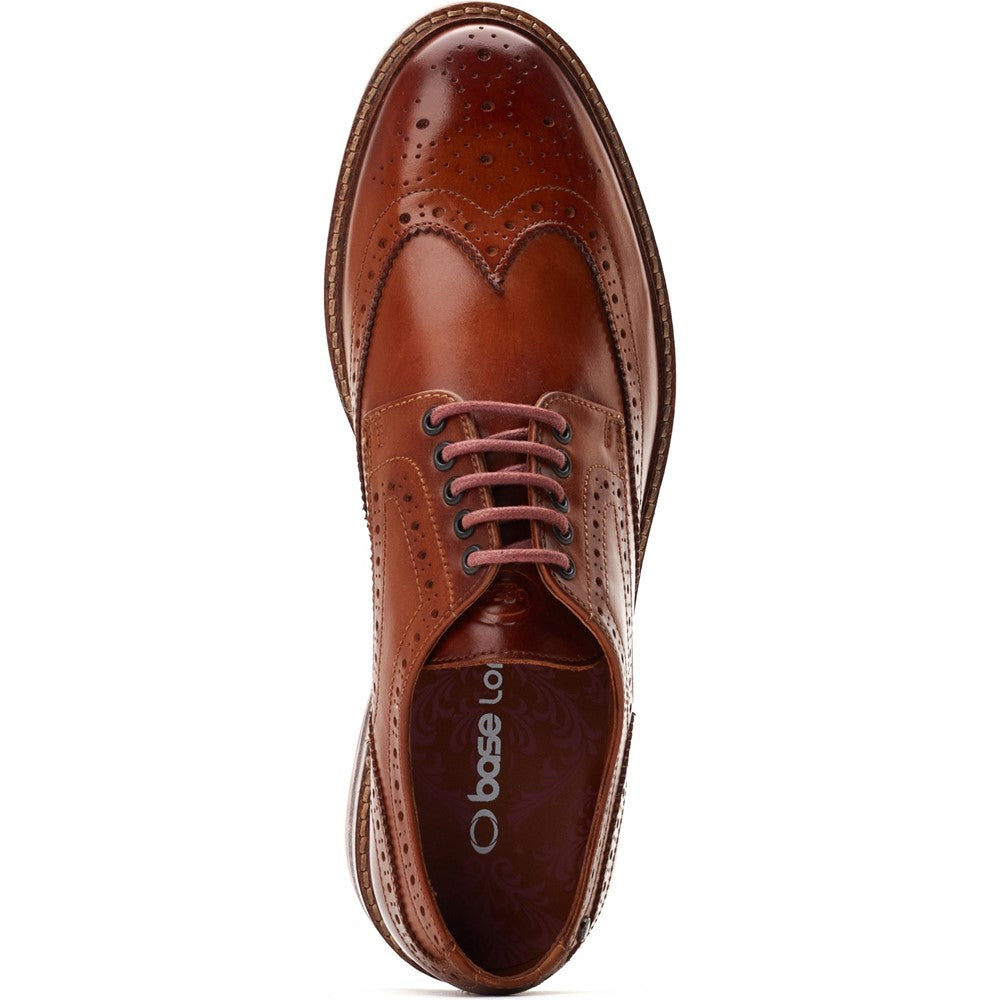Hatfield Washed Brogue Shoes Tan