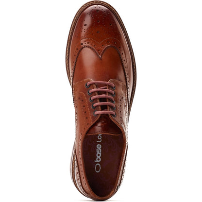Hatfield Washed Brogue Shoes Tan