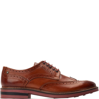 Hatfield Washed Brogue Shoes Tan