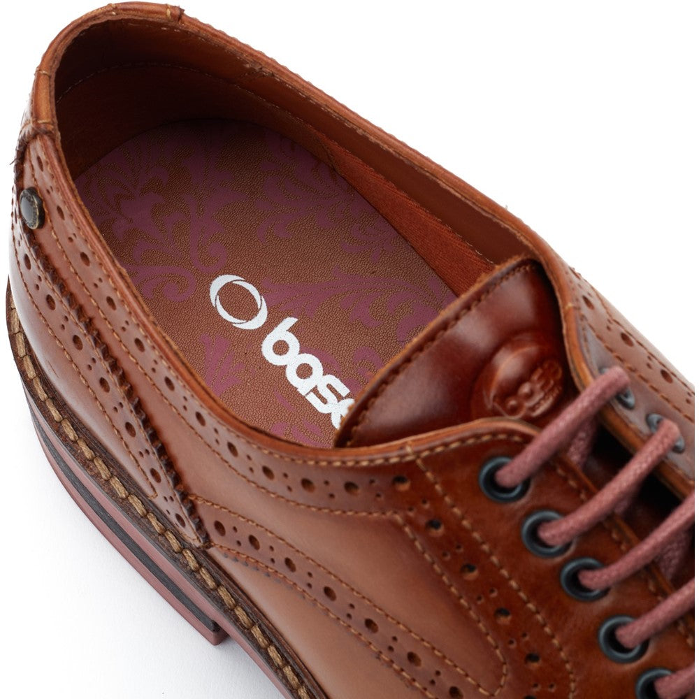 Hatfield Washed Brogue Shoes Tan