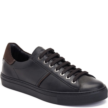 Beck Leather Trainers Black