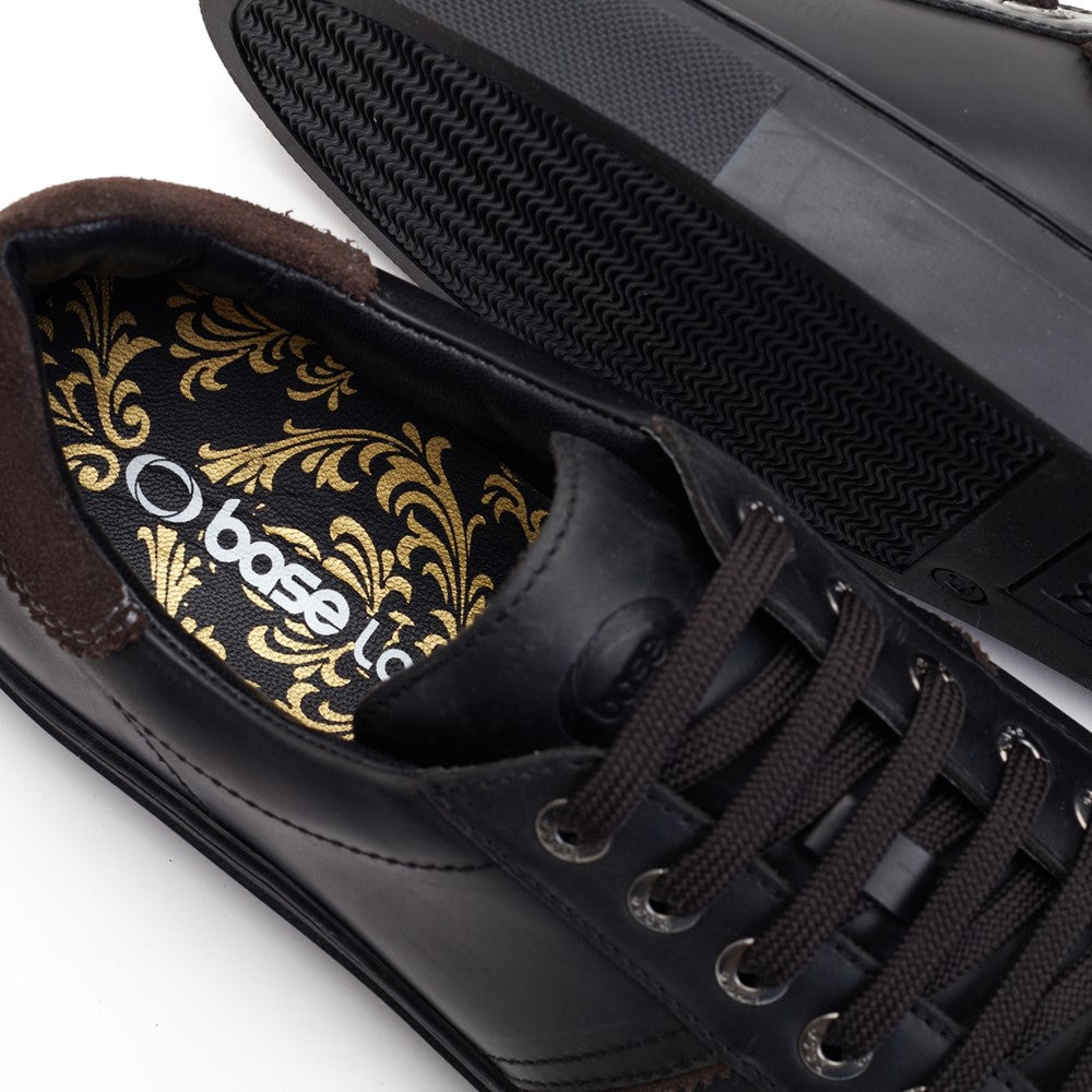 Beck Leather Trainers Black