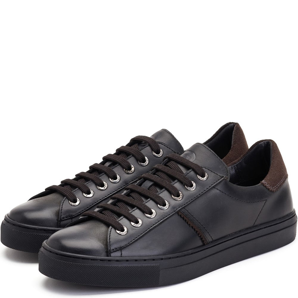 Beck Leather Trainers Black