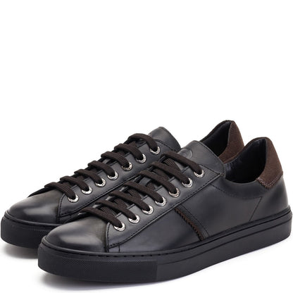 Beck Leather Trainers Black
