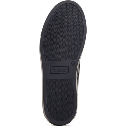 Cabbie High-Top Leather Trainers Black