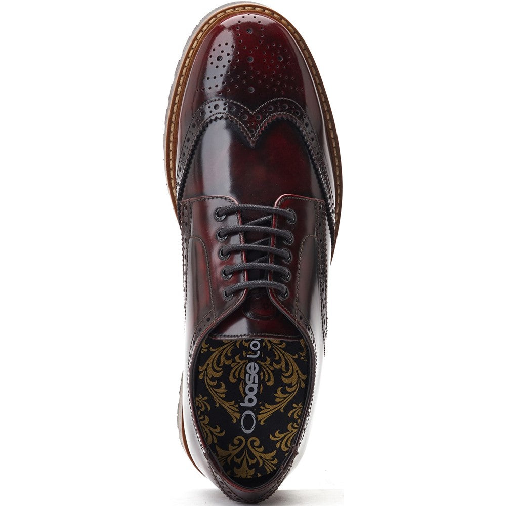 Gibbs Hi Shine Brogue Shoes Bordo