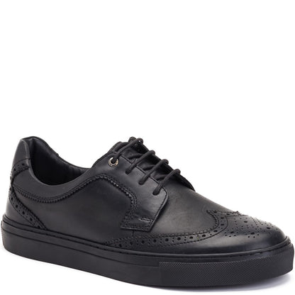 Keller Pull Up Cupsole Brogue Black