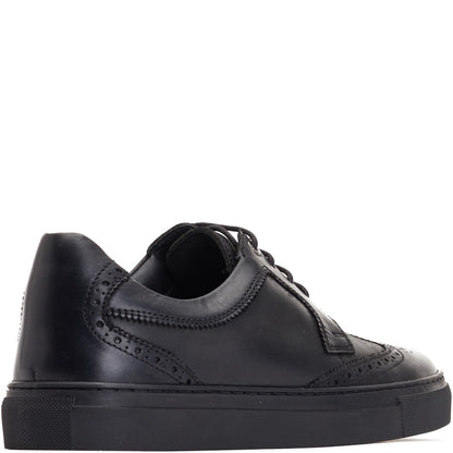 Keller Pull Up Cupsole Brogue Black