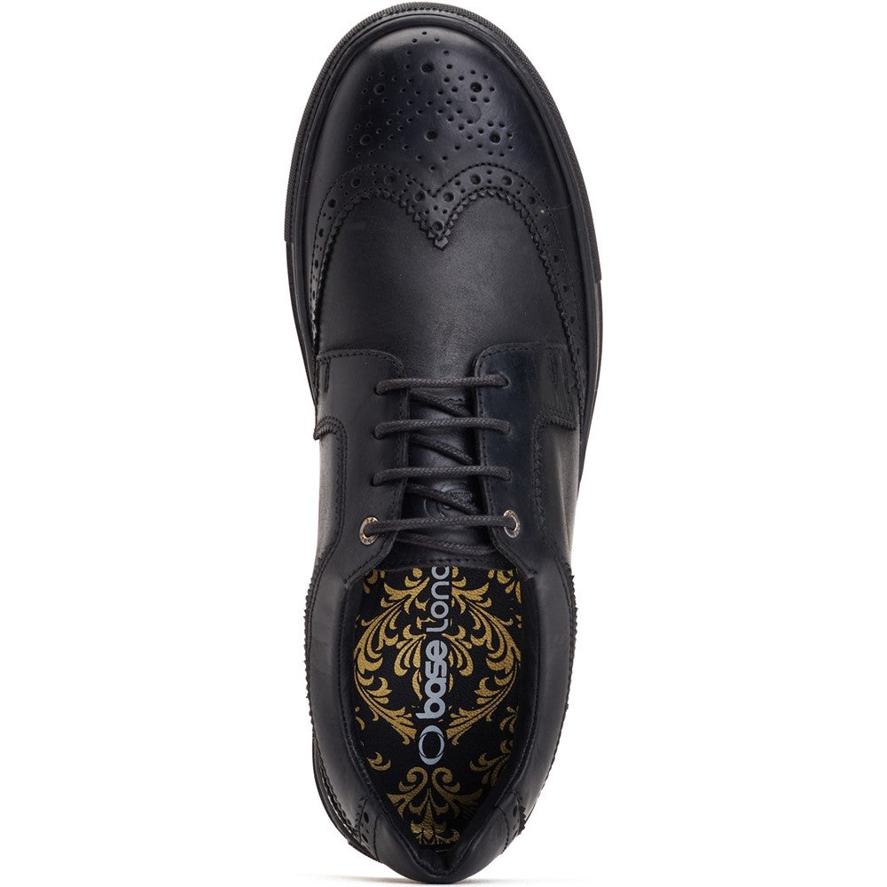 Keller Pull Up Cupsole Brogue Black