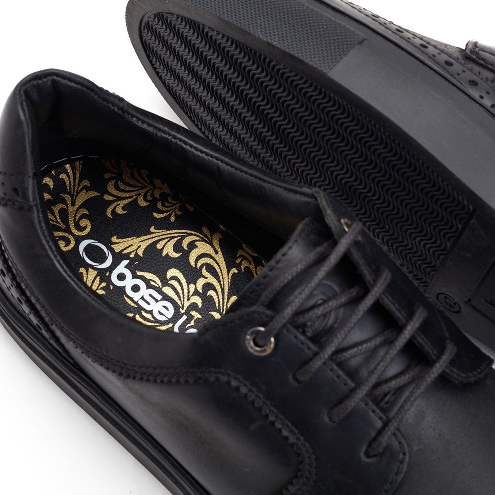 Keller Pull Up Cupsole Brogue Black