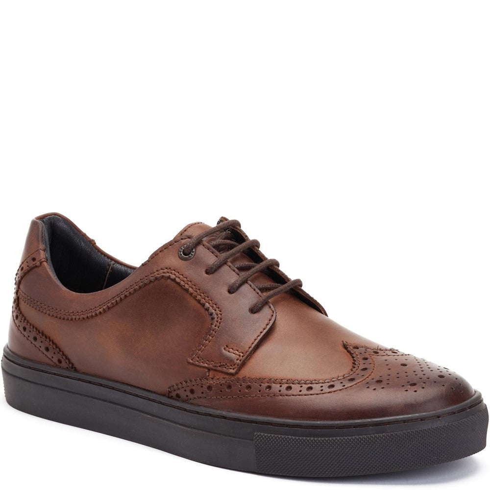 Keller Pull Up Cupsole Brogue Brown
