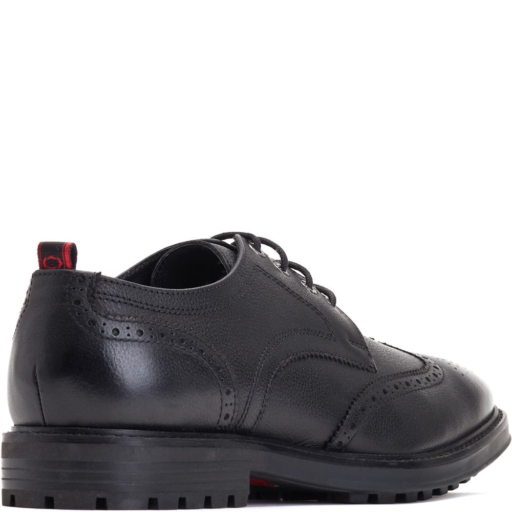 Yukon Grain Brogue Shoes Black