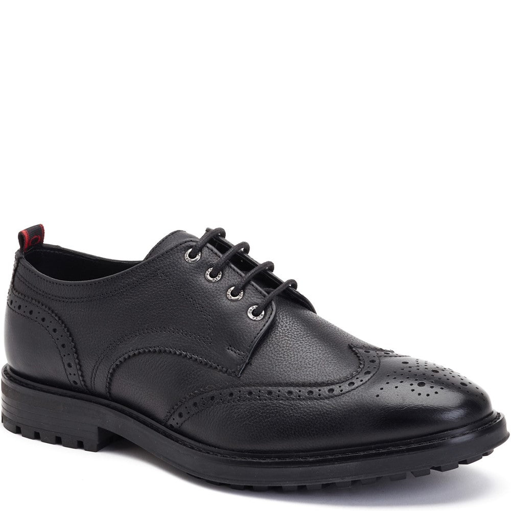 Yukon Grain Brogue Shoes Black